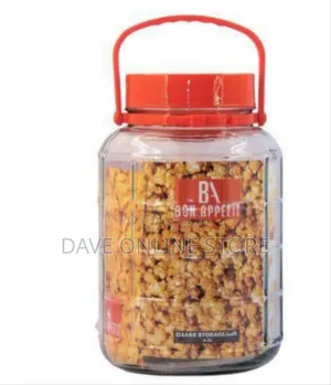 Large Glass Storage Jar / Demijohn With Handle