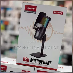 Jmary Mc-Pw13 Usb Microphone Featuring RGB Lighting and Desktop Stand