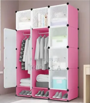 Generic Portable 4 Colums Plastic Wardrobe