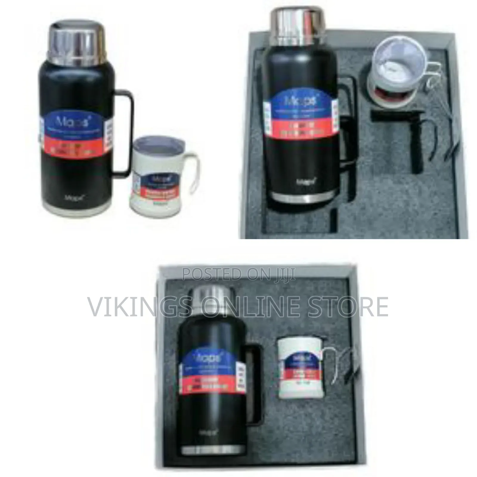 2100ml Vacuum Flask Desk Cup Outdoor Thermos Portable Bottle Gift Set