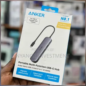 Anker Usb-C Hub (7-in-1) Multiport Adapter for Laptops and Tablets.