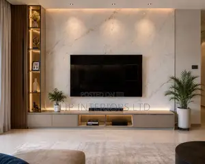 Modern Marble Feature Wall Tv Unit Installations