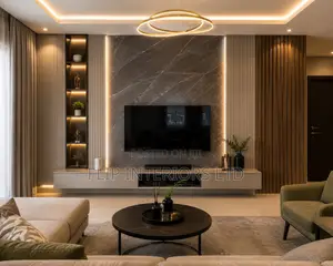 Luxury Living Room Wall Cladding Decorative Finishing Services