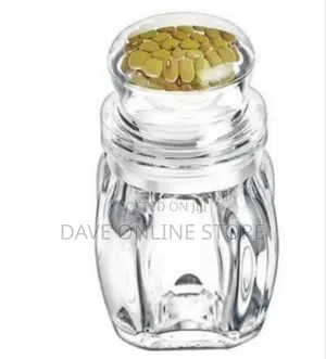Charming Mini Glass Spice Jar With Decorative Clear Lid