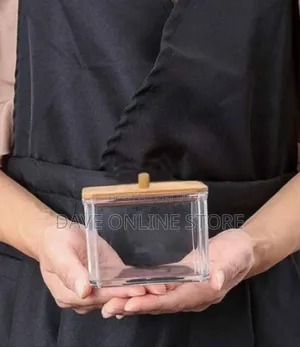 3 Pieces Set of Acrylic Storage Jars With Airtight Bamboo Lids