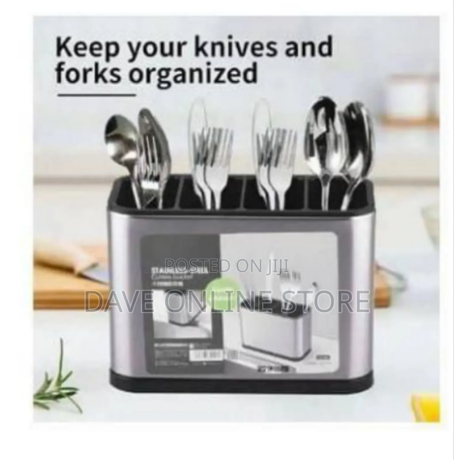 Stainless Steel Divided Utensil Holder / Flatware Caddy