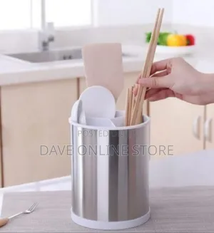 Modern Stainless Steel Kitchen Utensil and Chopstick Holder