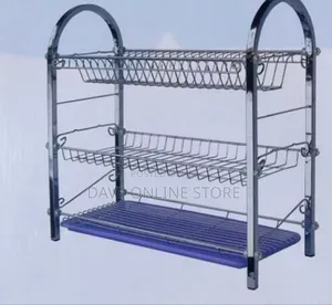 2-Tier Dish Drying Rack With Drainboard