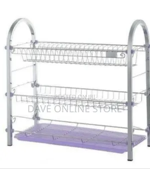 2-Tier Dish Drying Rack With Drainboard