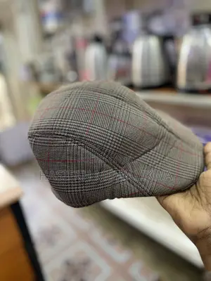 Brown Checked Kangaroo Cap