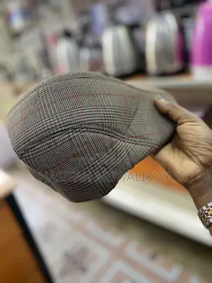 Brown Checked Kangaroo Cap