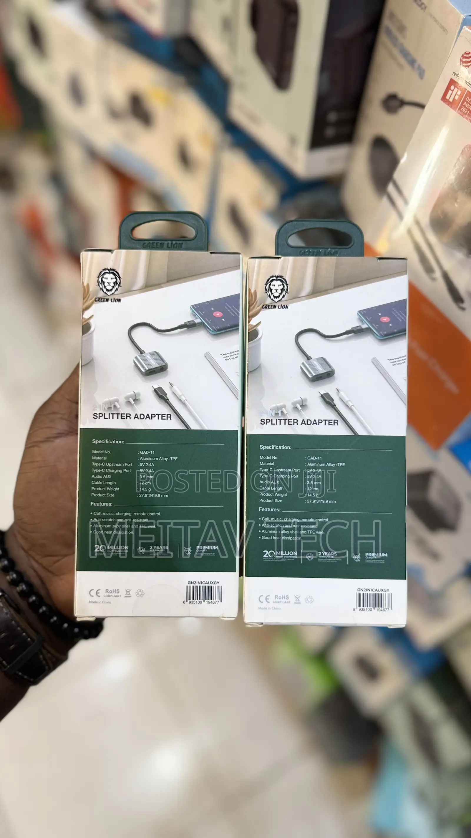 Splitter Adapter Type-C to Aux Type-C