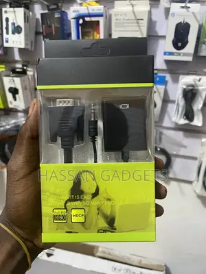 Vga to Hdmi Cable With Audio 2m, Full Hd 1080p at 60 Hz Converter Adapter