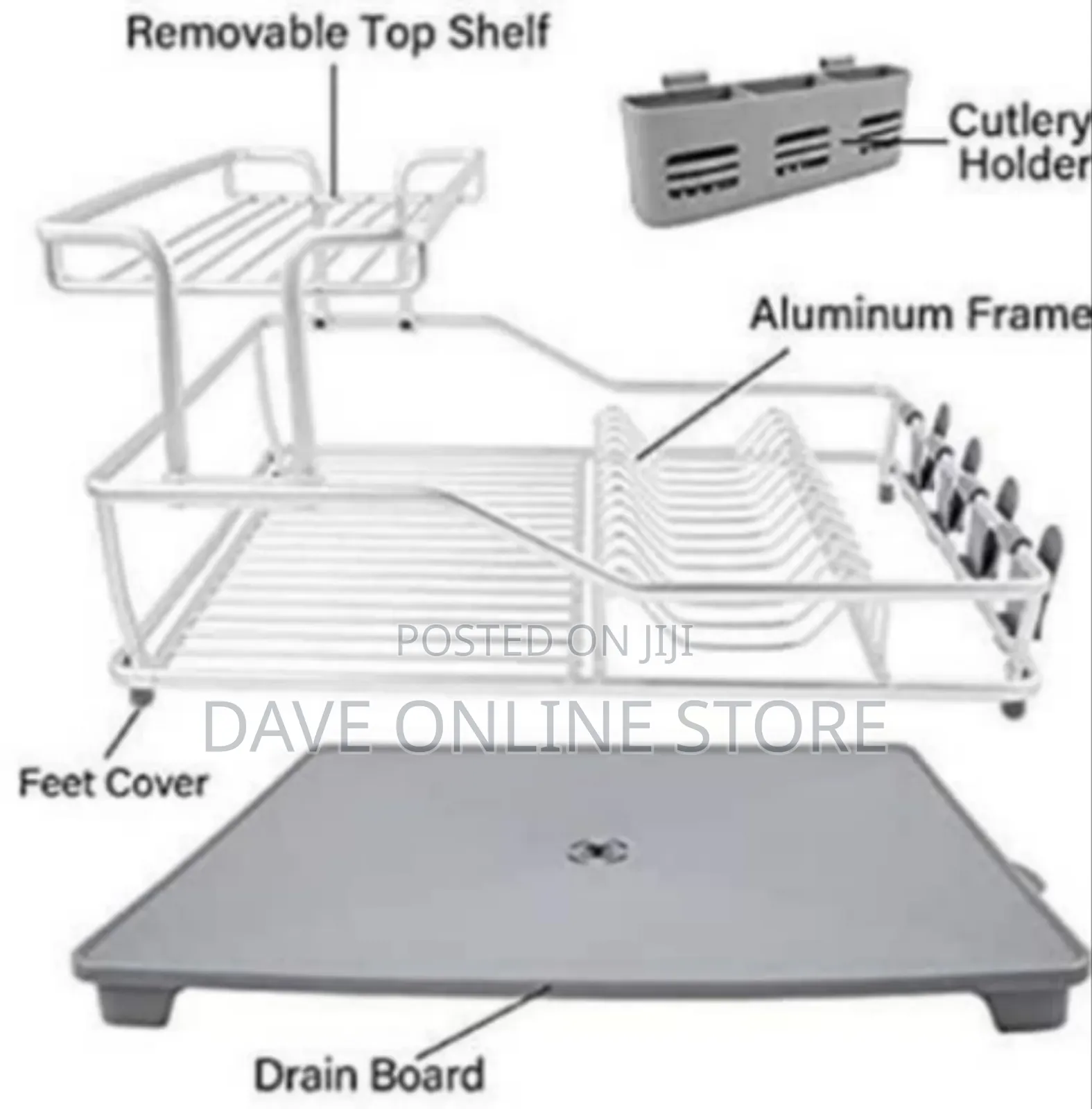 Heavy Duty Aluminum Dish Rack
