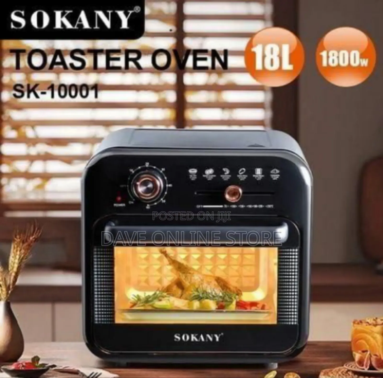 Sokany Multi-Function Air Fryer Oven, 18l