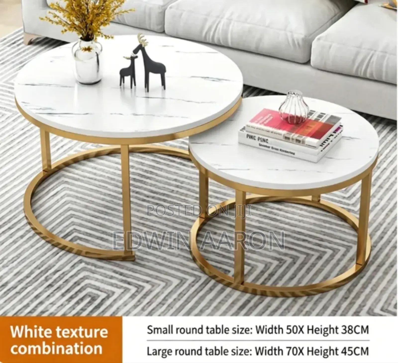 2pc Glass Top Centre Table Set