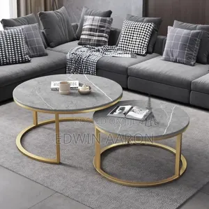 2pc Glass Top Centre Table Set