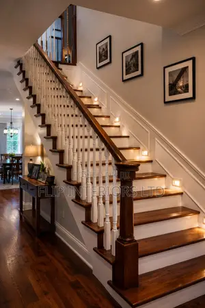 Luxury Wooden Staircase Interior Finishing Services
