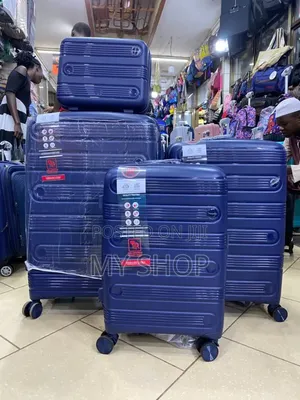 4pcs Travel Suitcase Set – Strong Stylish Kwanjula Cases (Blue)