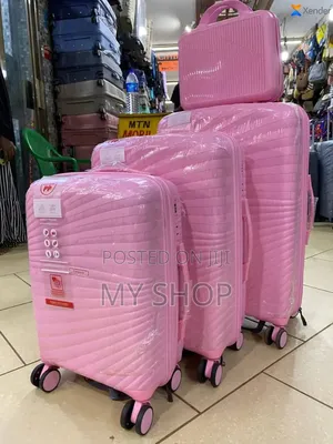 Pink Suitcases for Travel - Set of 4pslcs