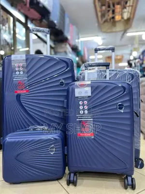 Luxury Travel Suitcases 4 Piece Set – Durable Rolling Luggage ( Blue)