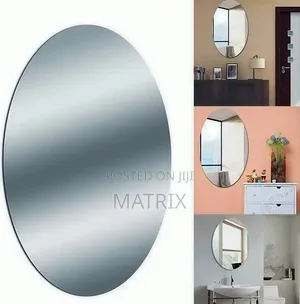 Wall Mirror Stickers Unbreakable Modern Frameless Oval Wall Mirror