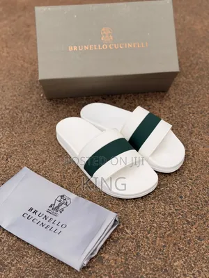 Off Limits Fiesta Slides White, Black and Green.