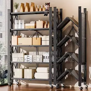 Fold Flat Metal Organizer Trolley
