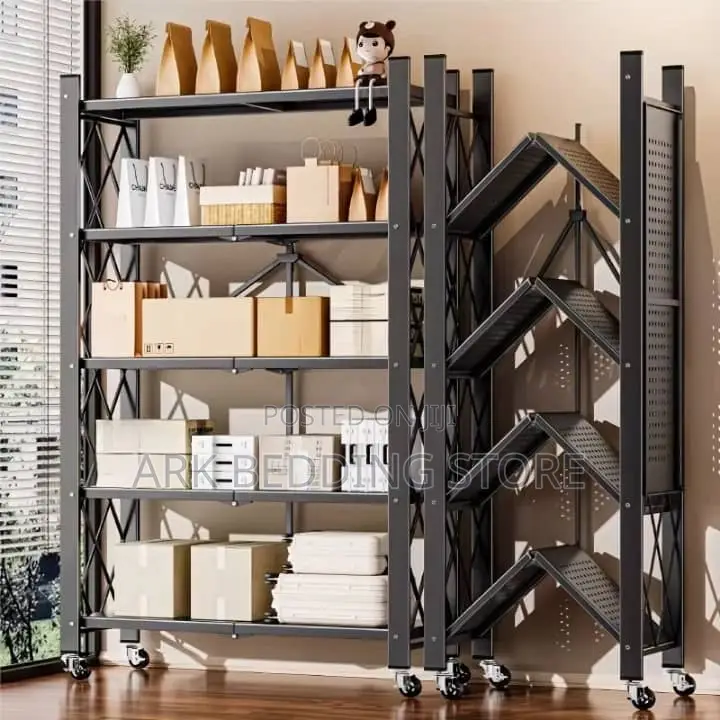 Fold Flat Metal Organizer Trolley