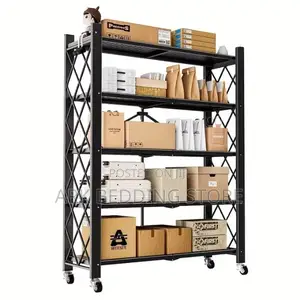 Compact 5-Shelf Storage Tower