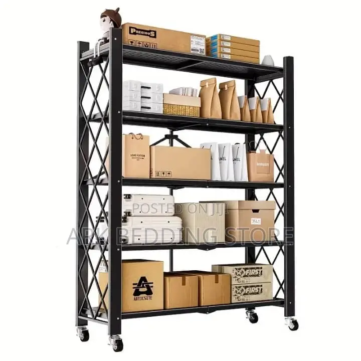 Compact 5-Shelf Storage Tower