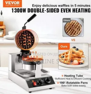 Heavy-Duty Single Round Waffle Maker (Commercial Grade)