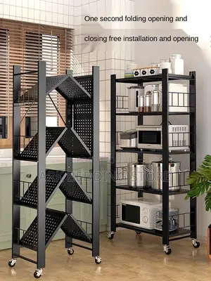 Quick-Fold Metal Storage Rack