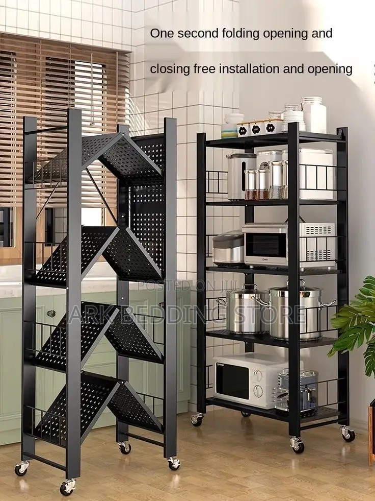 Quick-Fold Metal Storage Rack