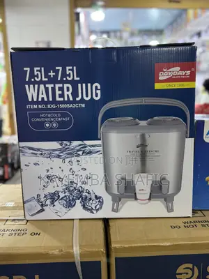 Daydays 15l Twin Hot and Cold Stainless Steel Water Jug.