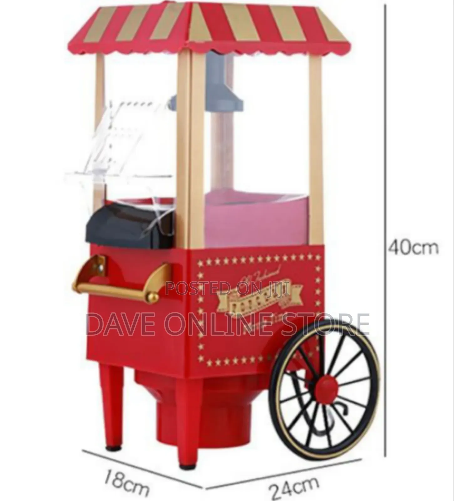 Vintage-Style Tabletop Hot Air Popcorn Maker