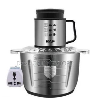 Raf Multi-Function Electric Food Chopper With Stainless Steel Bowl