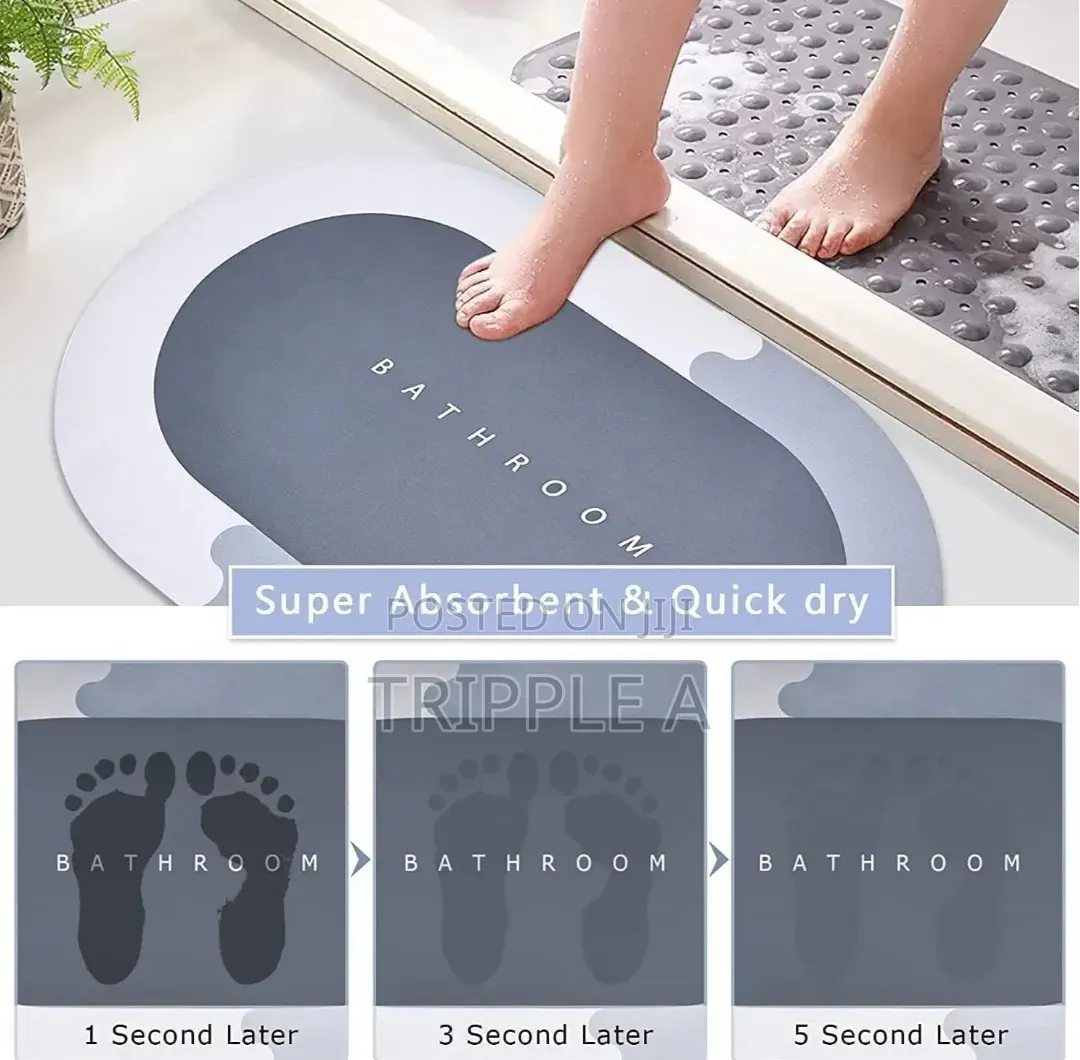 Unique Super Absorbent and Non Slip Bathroom Mat