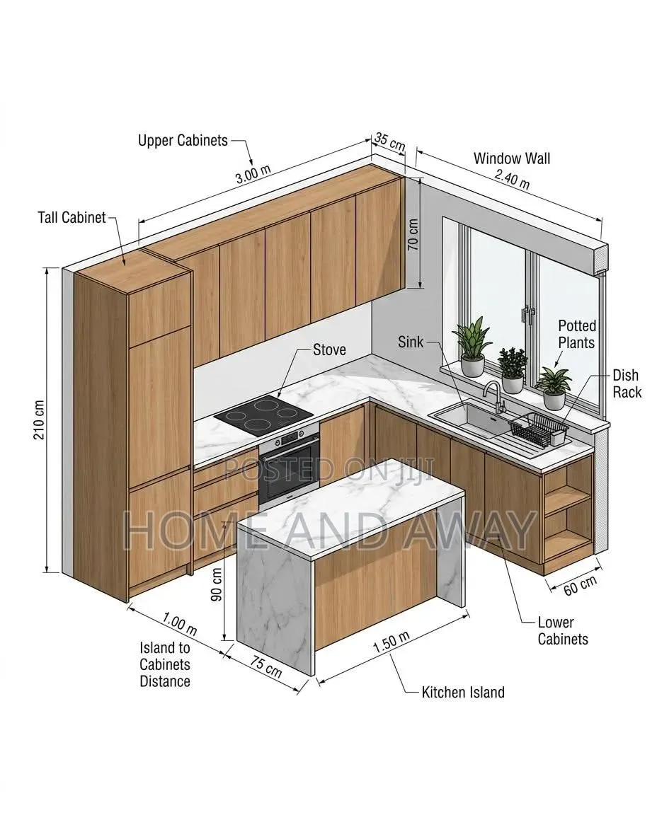 Kitchen Cabinets and All Types of Kitchen Setup 980,000/- Per Meter