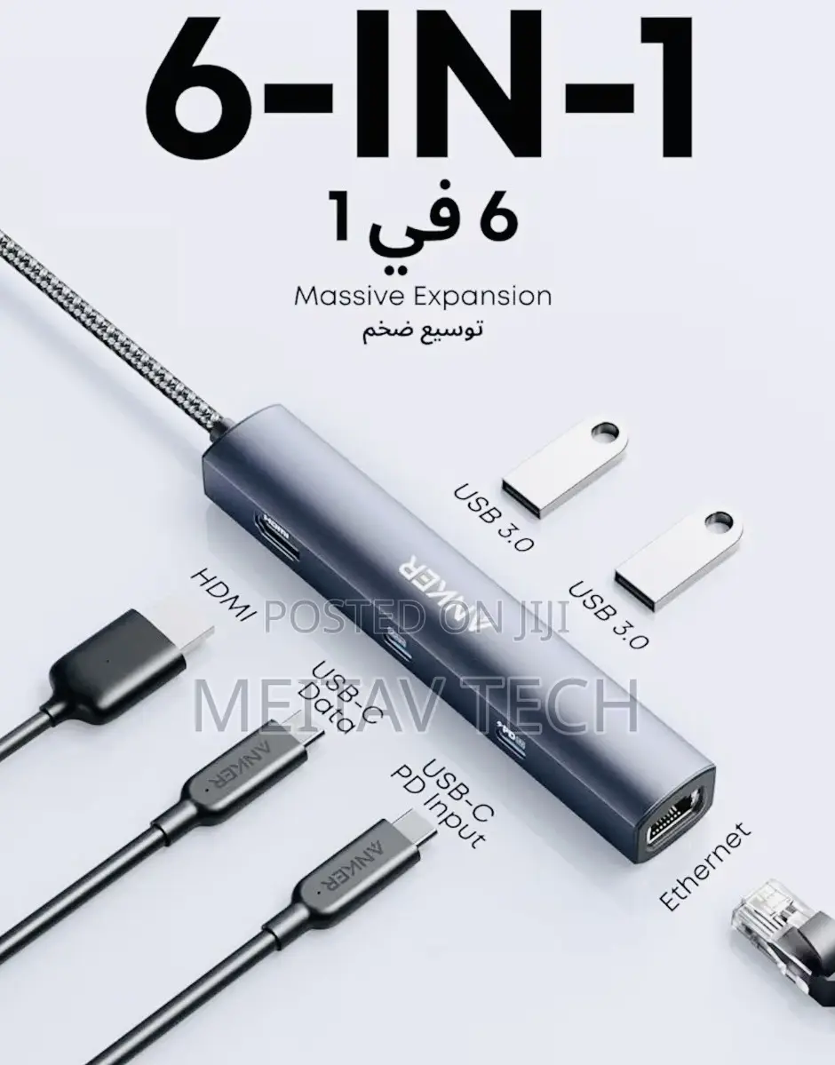 Anker 6in1 Usb C Hub,