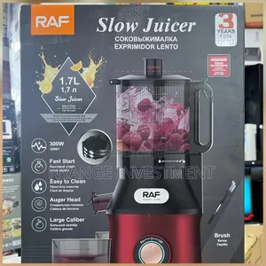 Raf Brand Slow Juicer Model R.2733 in Black and Red.