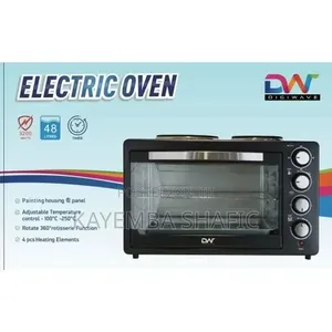 Digiwave 48 L Electric Mini Oven With Two Hot Plates /