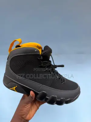 Air Jordan 9 Black Grey Yellow Strike