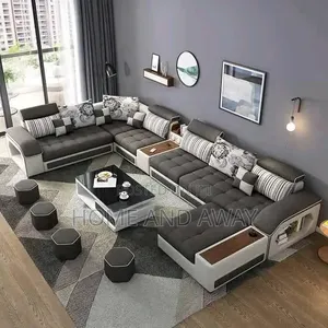 Smoke Grey With White U Sofas Full Package 2,800,000/- With Delivery.