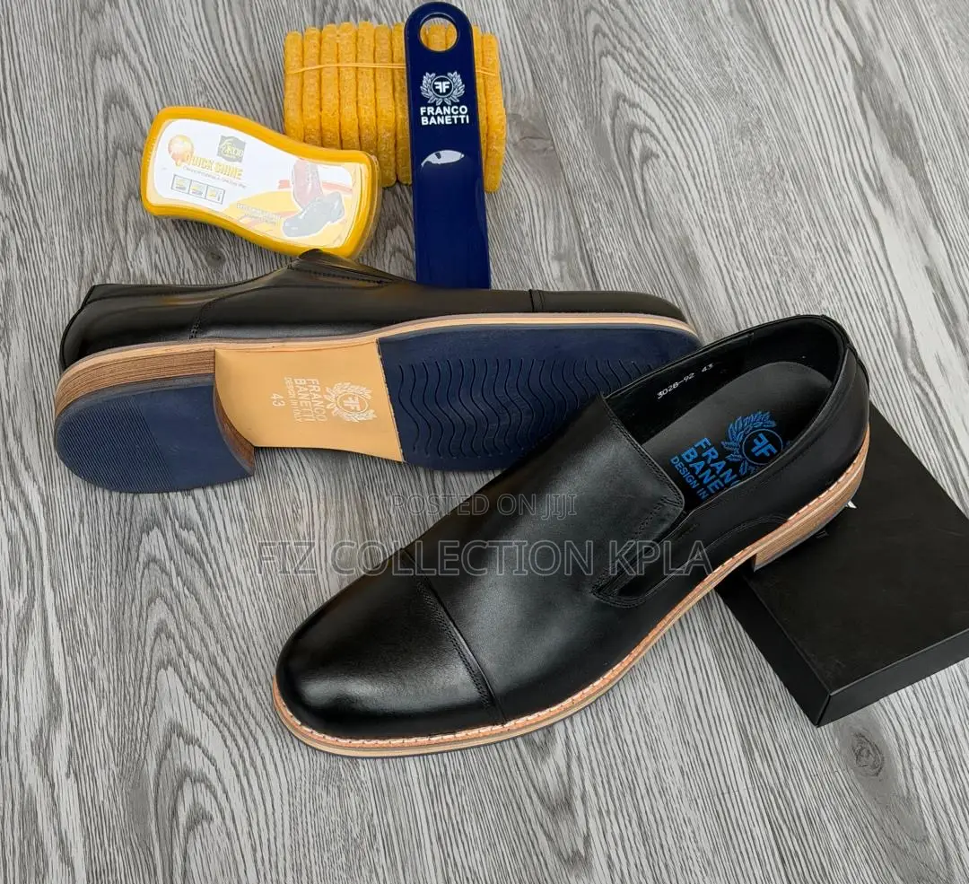 Franco Banetti Black Leather Loafer