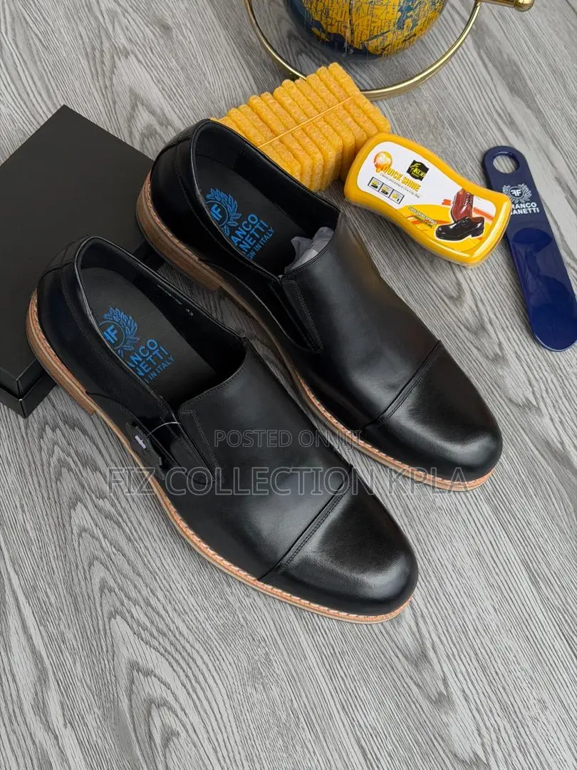 Franco Banetti Black Leather Loafer