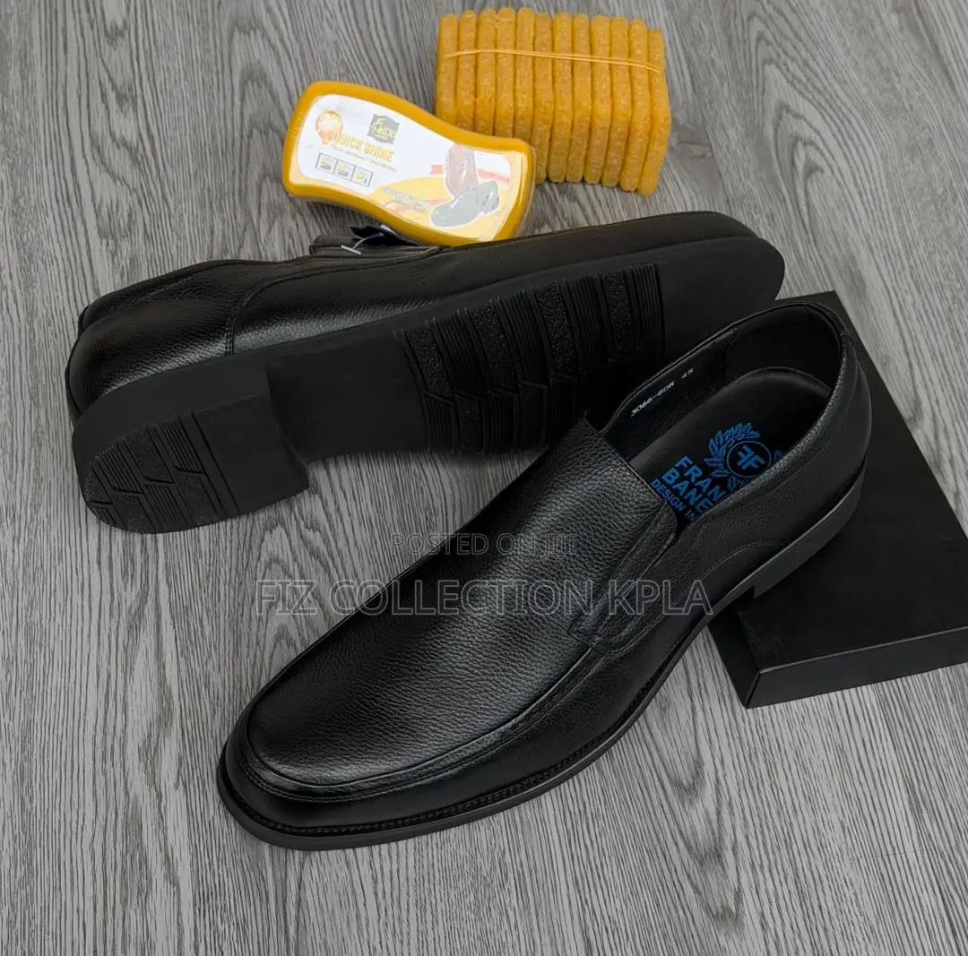 Franco Pure Leather Black Loafer