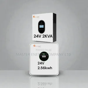 2kva 24v Hybrid and 2.56kwh Lithium Ion Battery Backup System JHGG