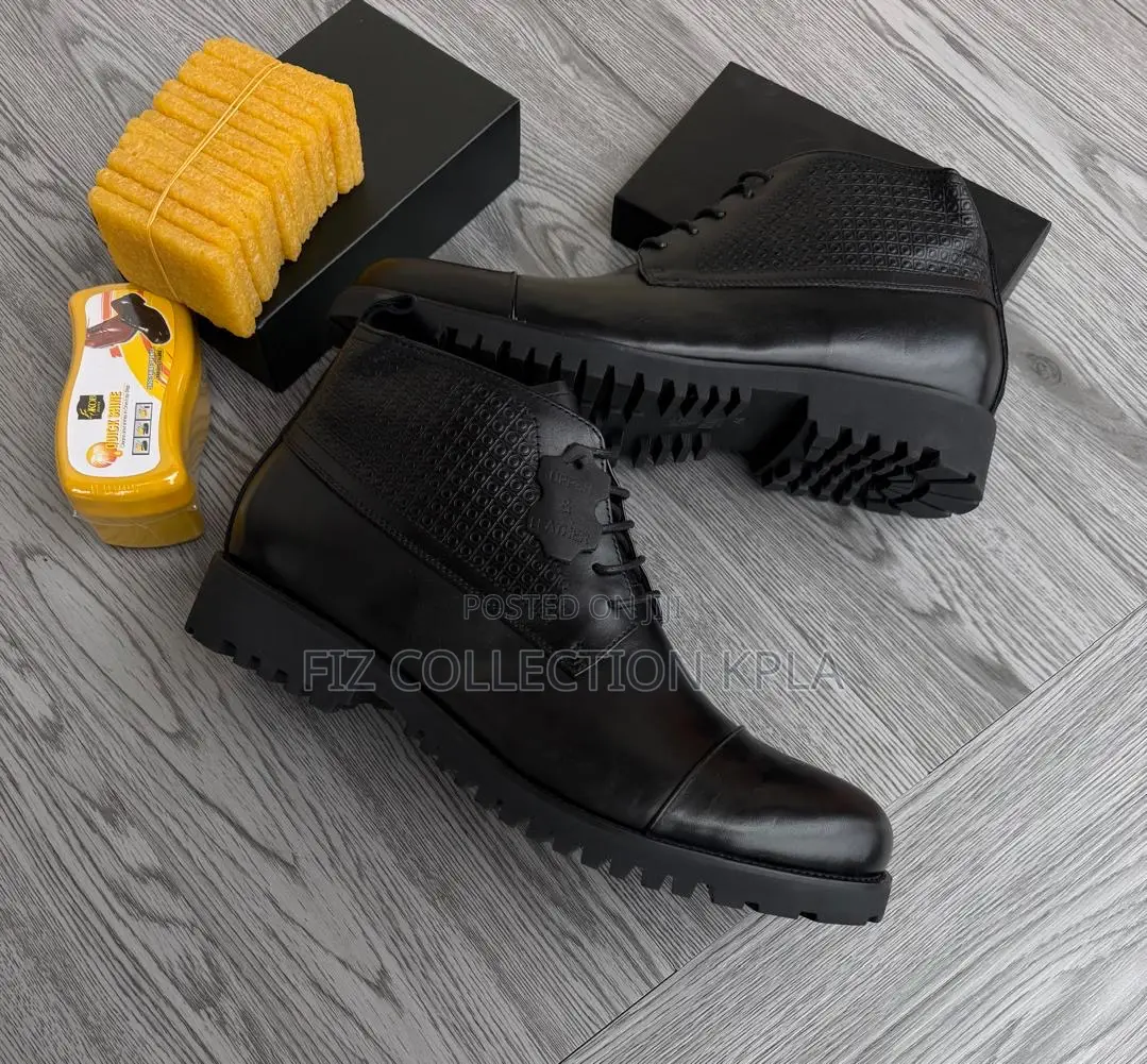 Franco Pure Leather Black Casual Boot