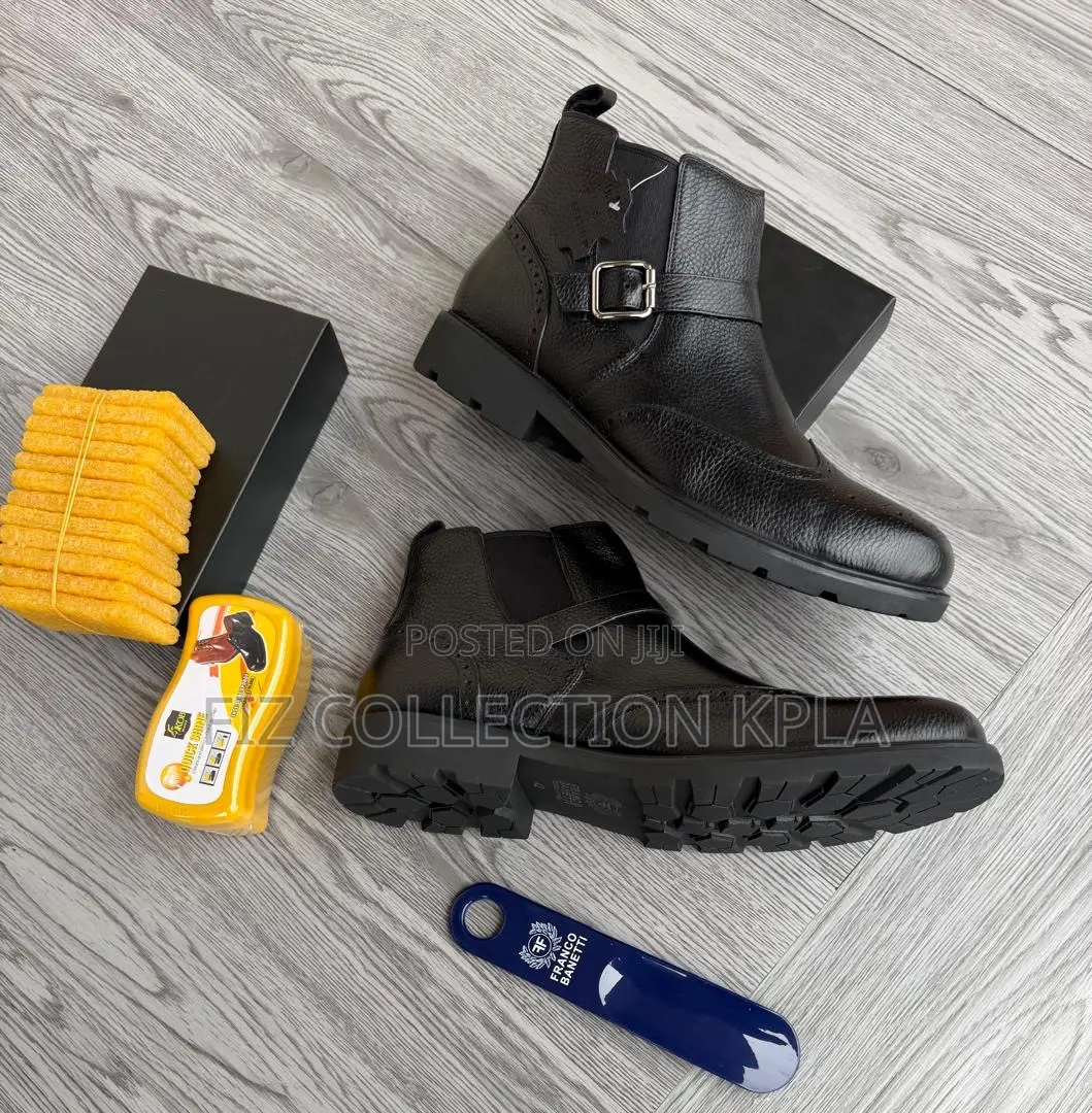 Franco Pure Leather Black Classic Boot